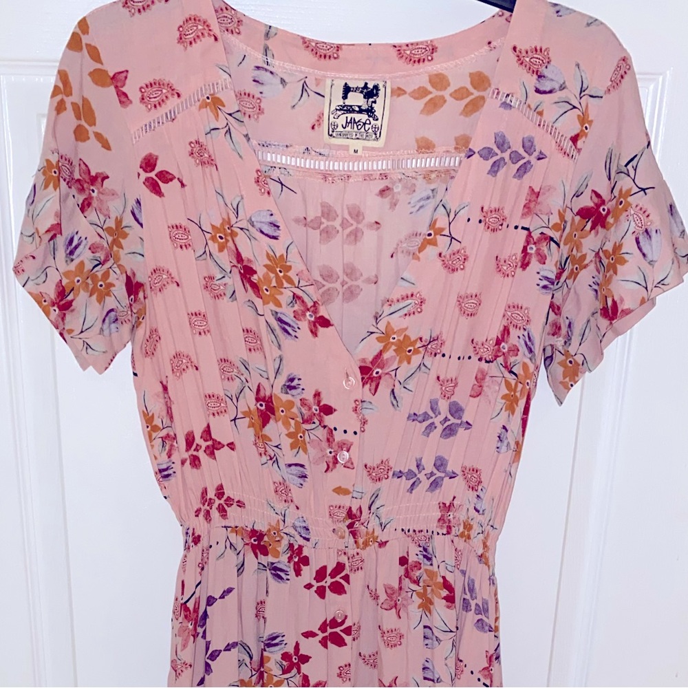 Jaase Pink Floral Maxi Dress